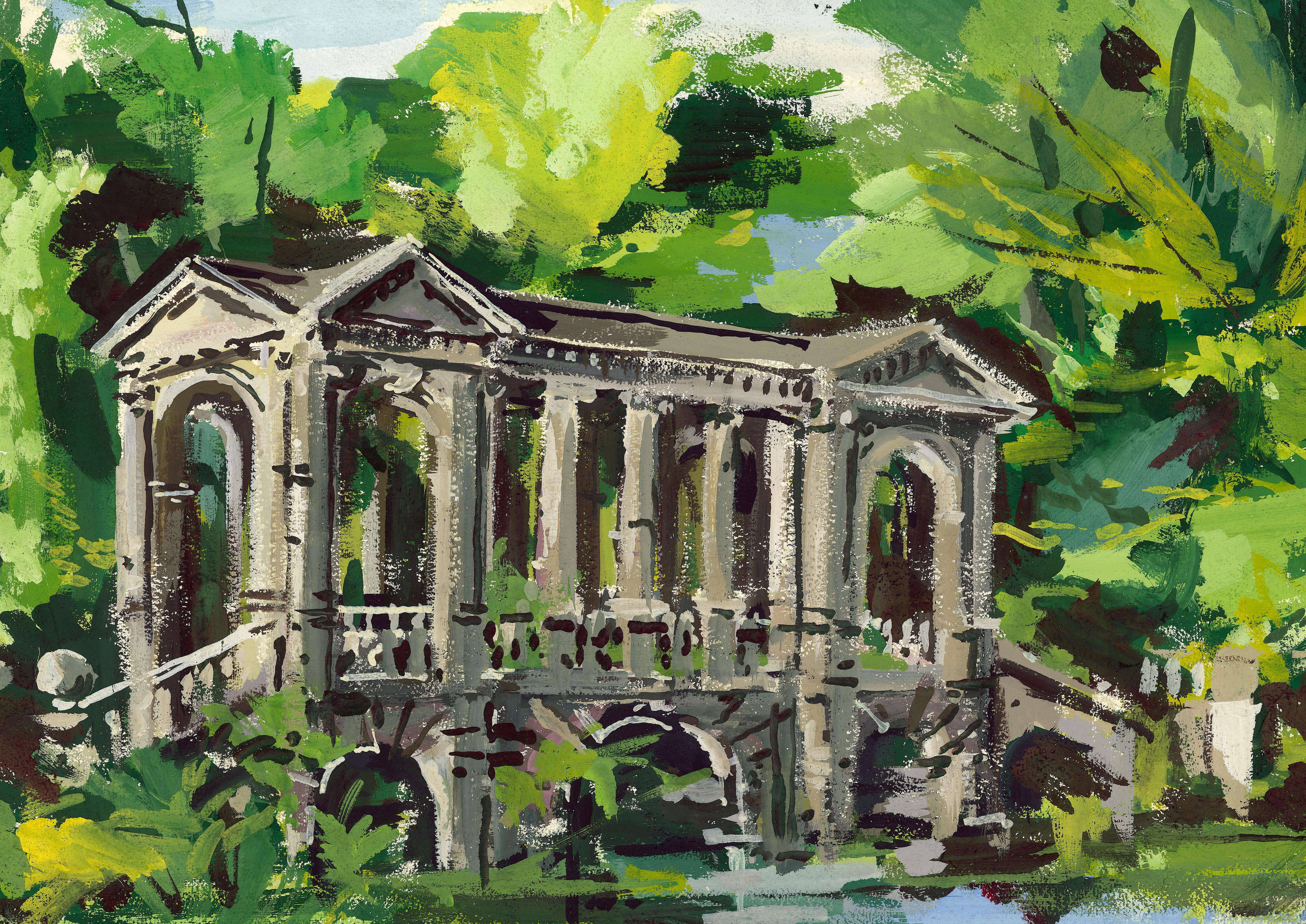 Jeremiah Goodman Landscape Art – The Palladian Bridge at Prior Park