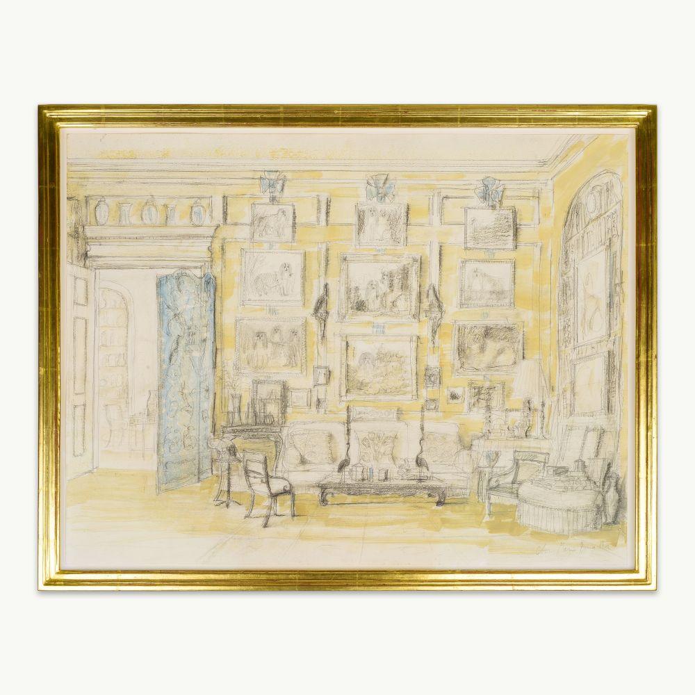 Pierre Bergian Interior Art – Wohnzimmer von Mario Buatta, II, 120 East 80th Street, New York