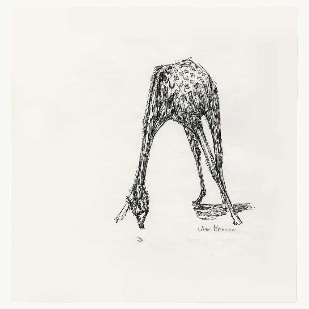 Jean Hannon Animal Art - Giraffe Bending