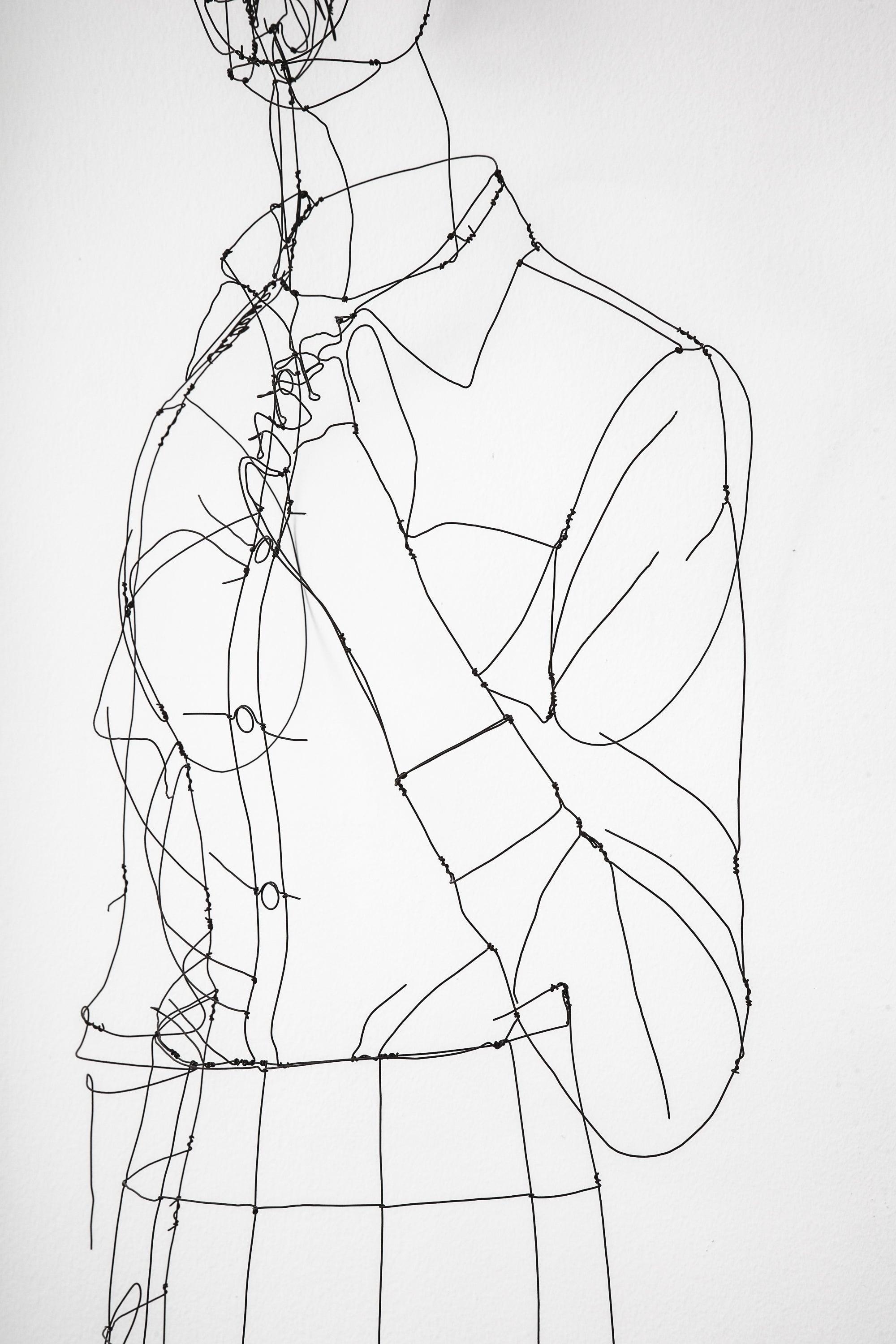 Wire Sculpture of Woman 1