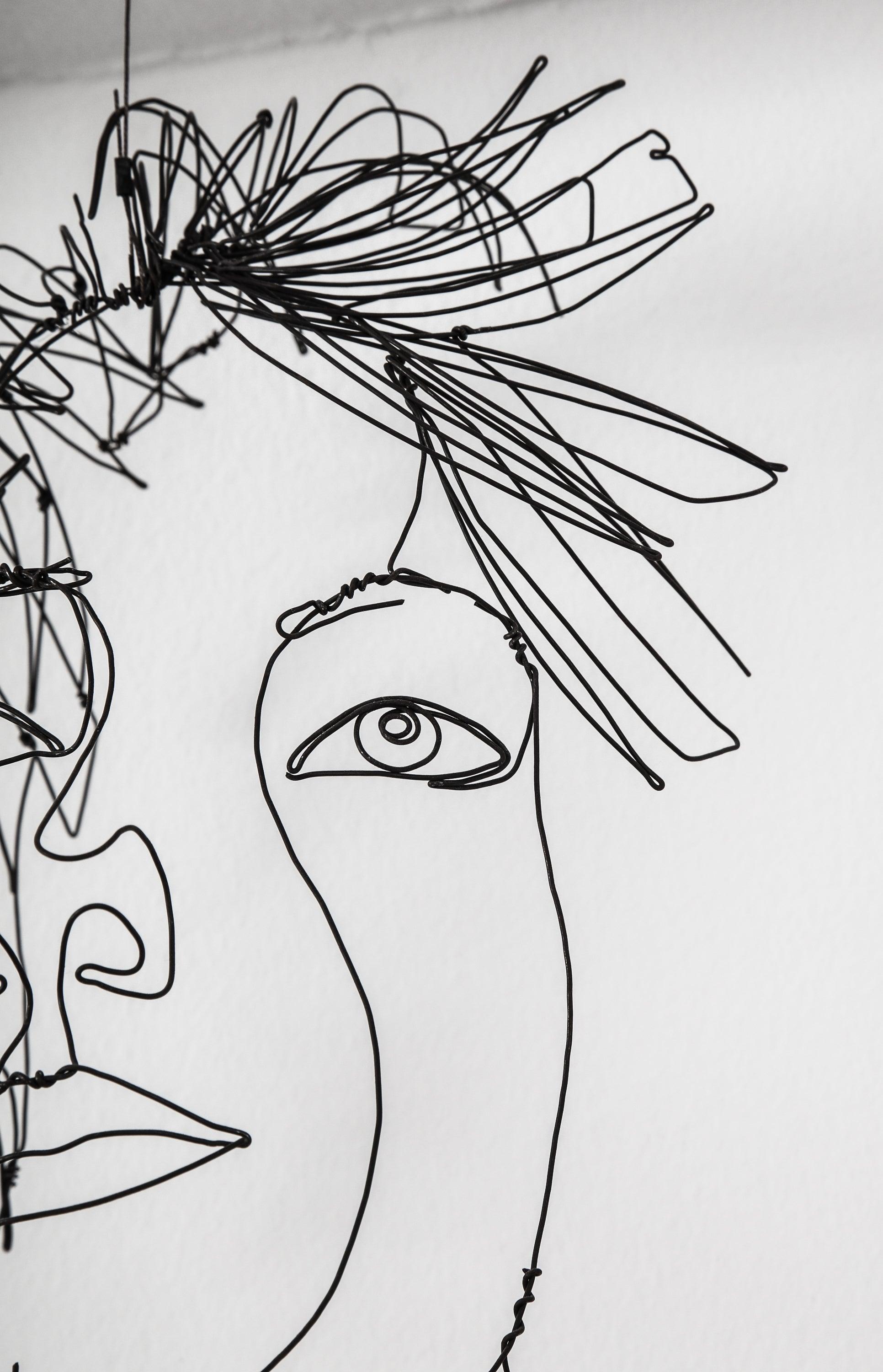 Wire Sculpture of Woman 2