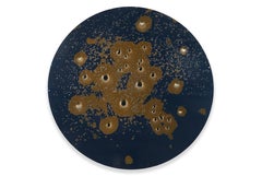 Caliber Abstraction (Navy Blue on Burnt Gold #1)