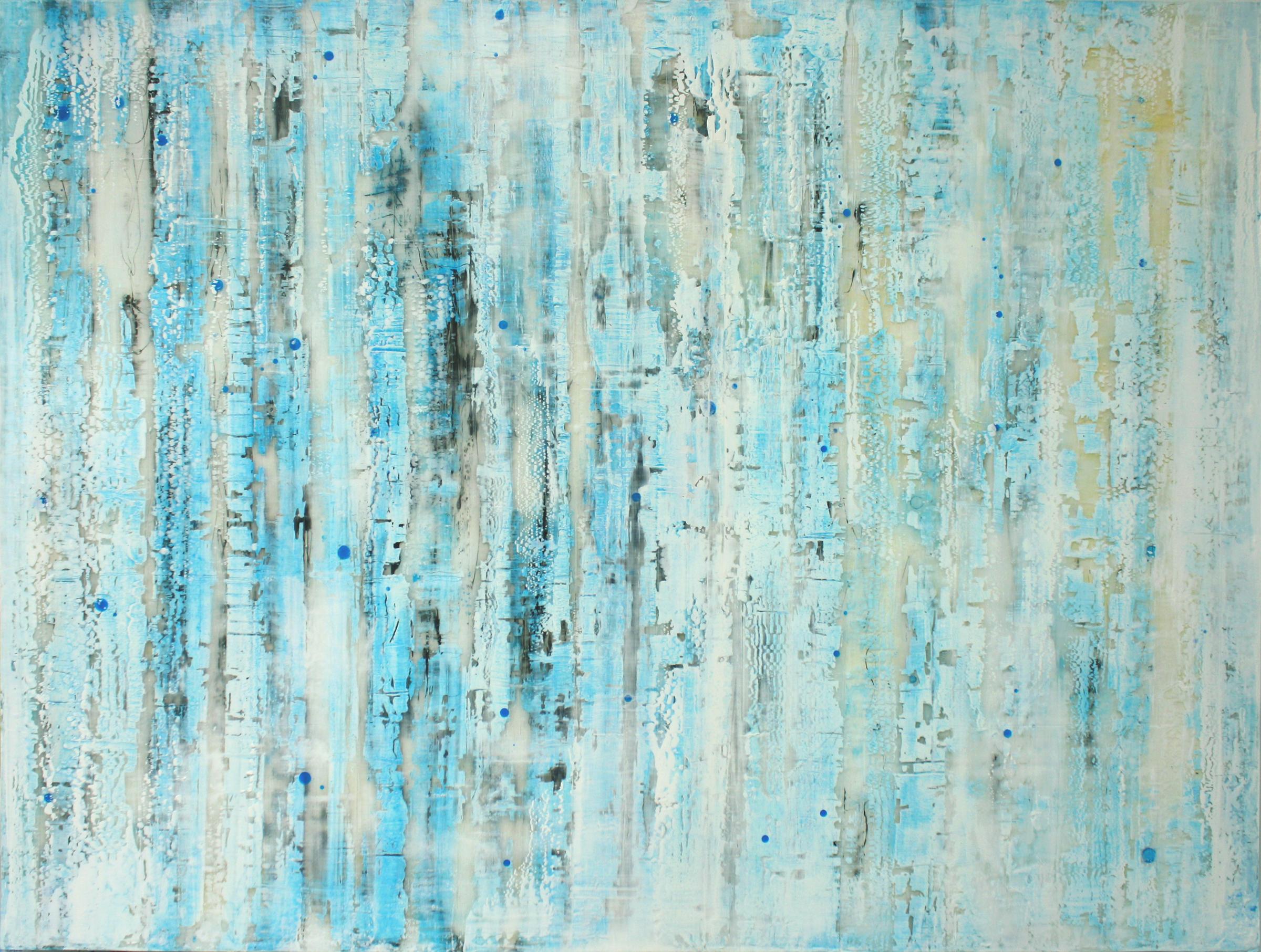 Greg Ragland Abstract Painting – Parallele Lagen 2, Blau