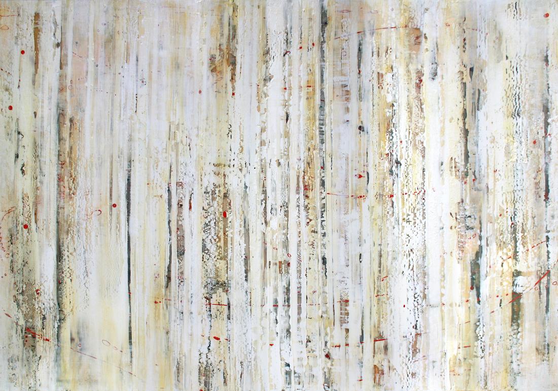 Greg Ragland Abstract Painting – Parallel Layers 21, White