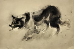 Sheepdog. Original Watercolor by Welsh Artist William Selwyn. Working Dog.