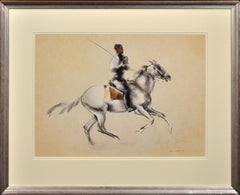 Guardian, Cowboy and Horseman of the Camargue,South of France. Mid-Century.Horse