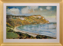 Retro Ringstead Bay and White Nothe. Dorset. Weymouth and Portland. Jurassic Coast.
