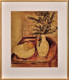 Wartime Still Life Watercolor by Important British Ceramic Pottery Sculptor