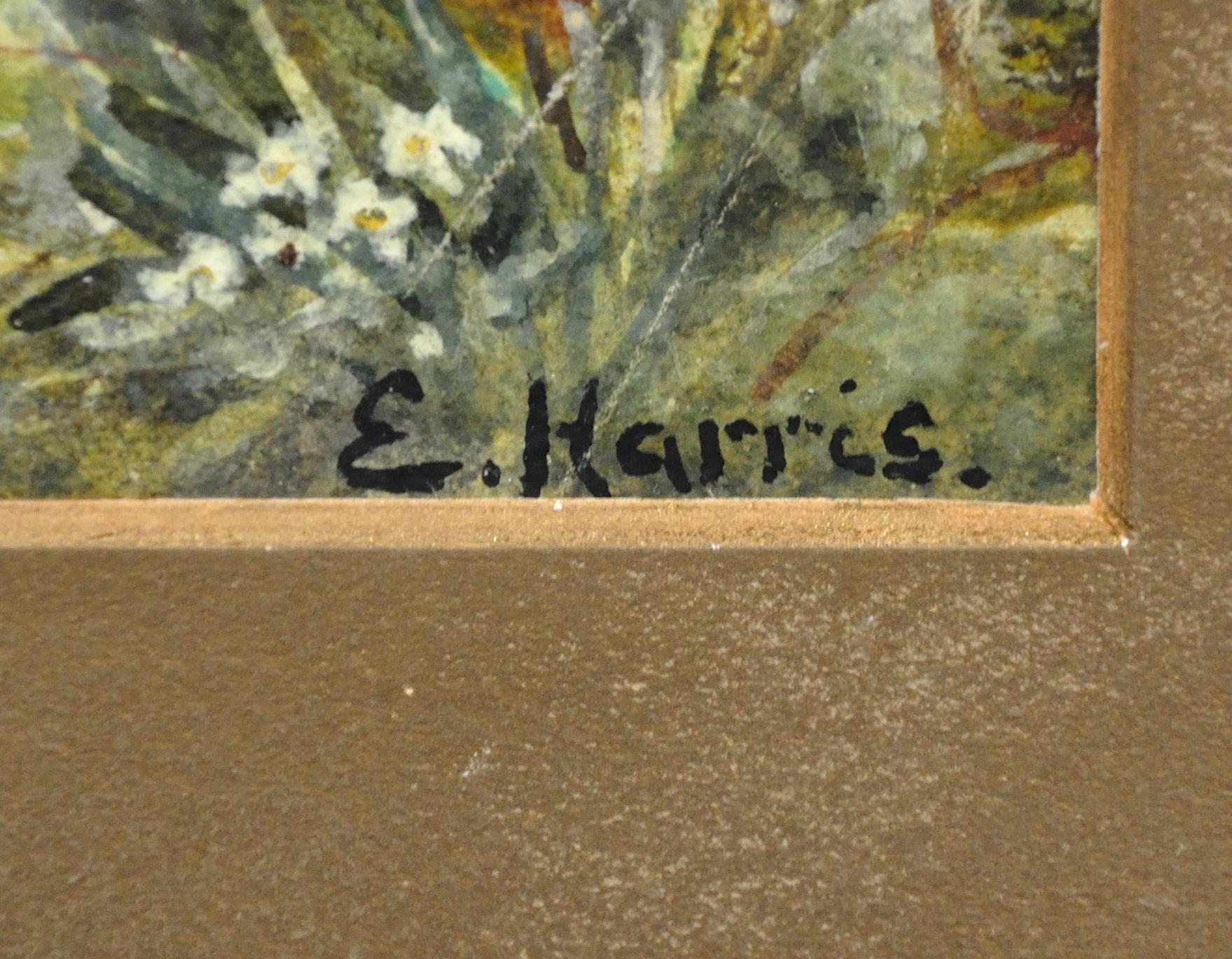 Edwin Harris. 
Englisch ( geb.1855 - gest.1906 ).
Junges Mädchen pflückt Frühlingsblüten
Aquarell. Unterschrieben.
Bildgröße 9,8 Zoll x 4,9 Zoll (25cm x 12,5cm).
Rahmengröße 14,8 Zoll x 10 Zoll (37,5 cm x 25,5 cm).

Dieses Originalgemälde von Edwin