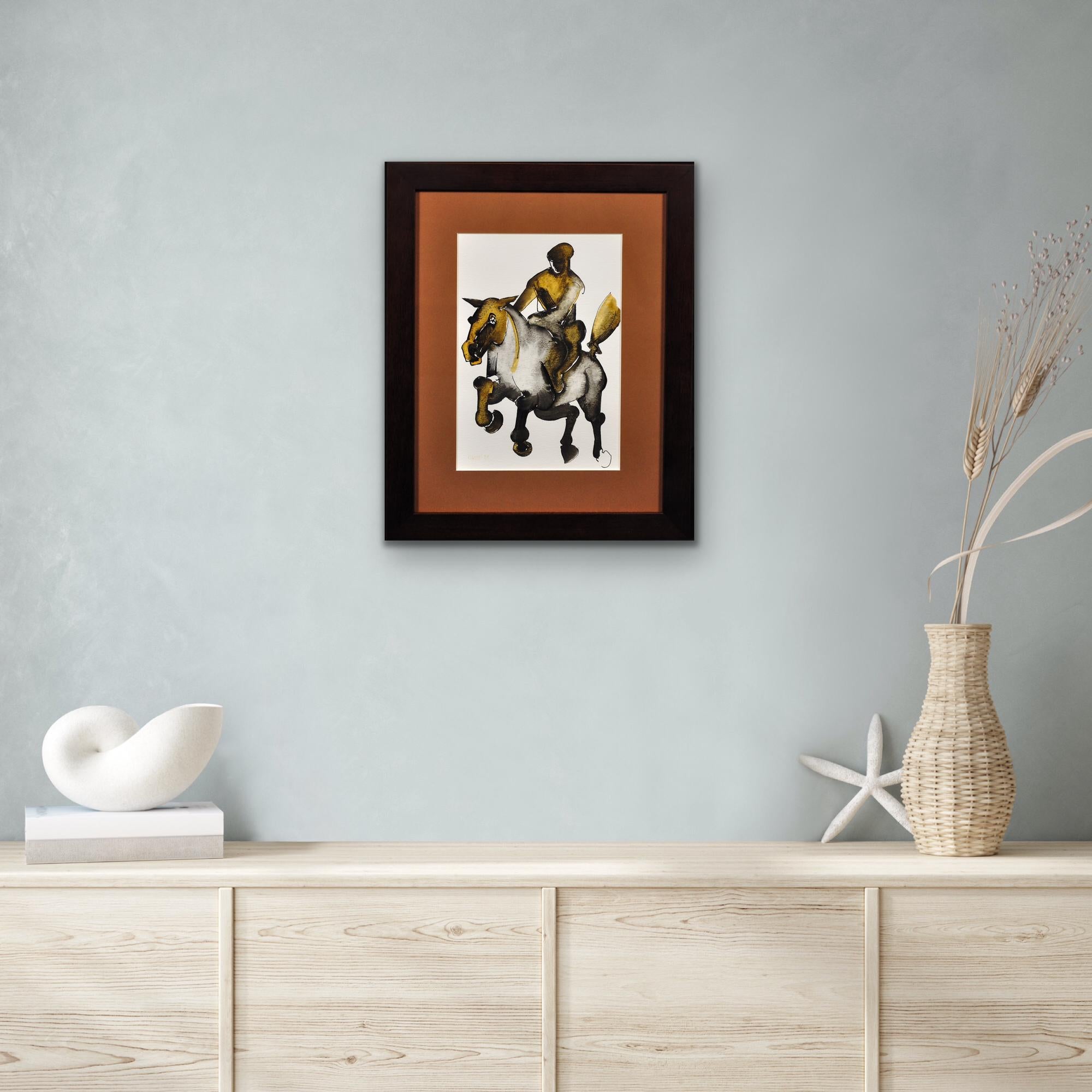 Horse & Rider. Geoffrey Key Original Watercolor. 1988.Modern British.Equestrian. For Sale 11