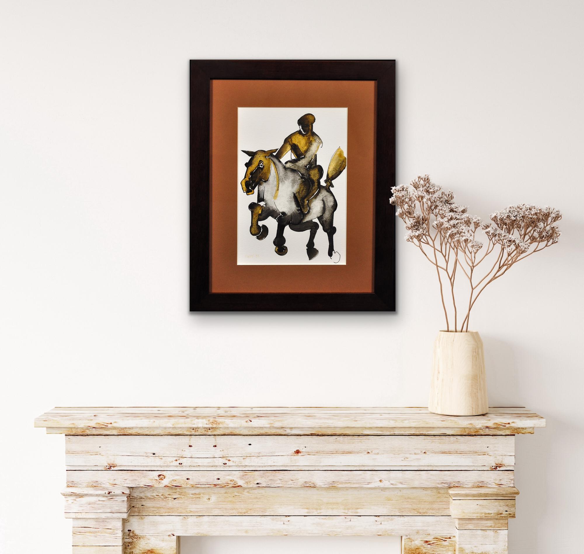 Horse & Rider. Geoffrey Key Original Watercolor. 1988.Modern British.Equestrian. For Sale 15