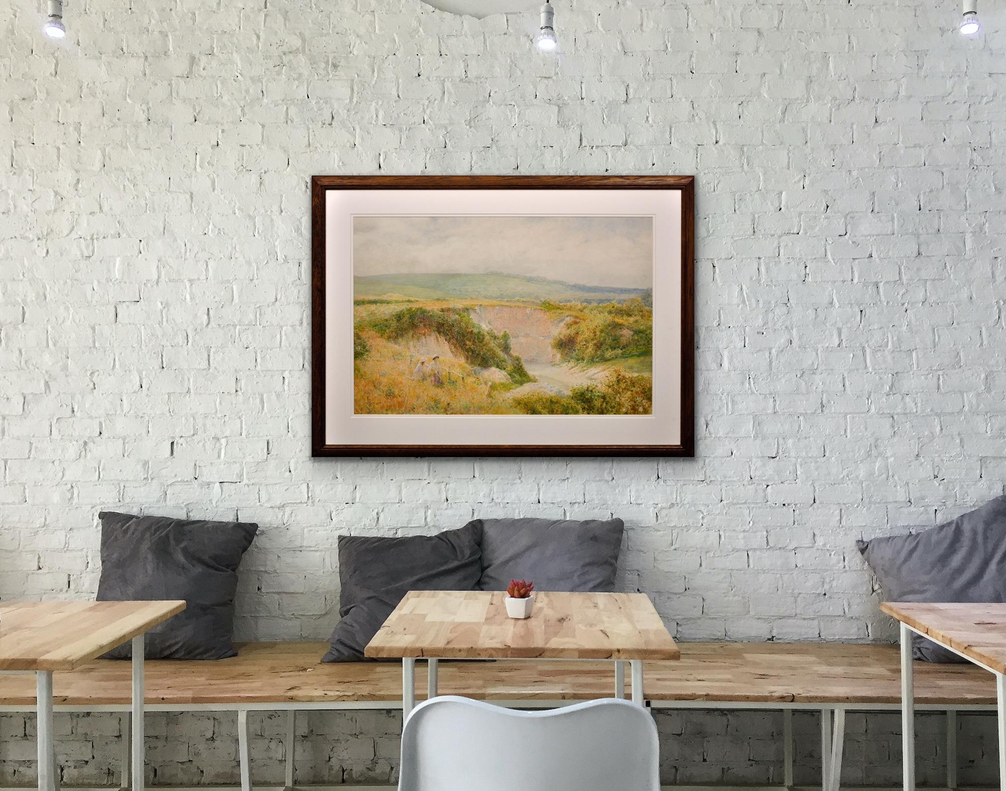 Sommertag in Steyning Bowl, West Sussex, South Downs Way. Viktorianische Landschaft. im Angebot 9