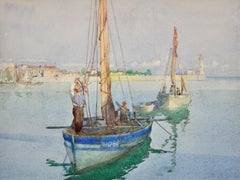 The Love Between Man And The Deep Blue Sea Honfleur Normandy France Painting