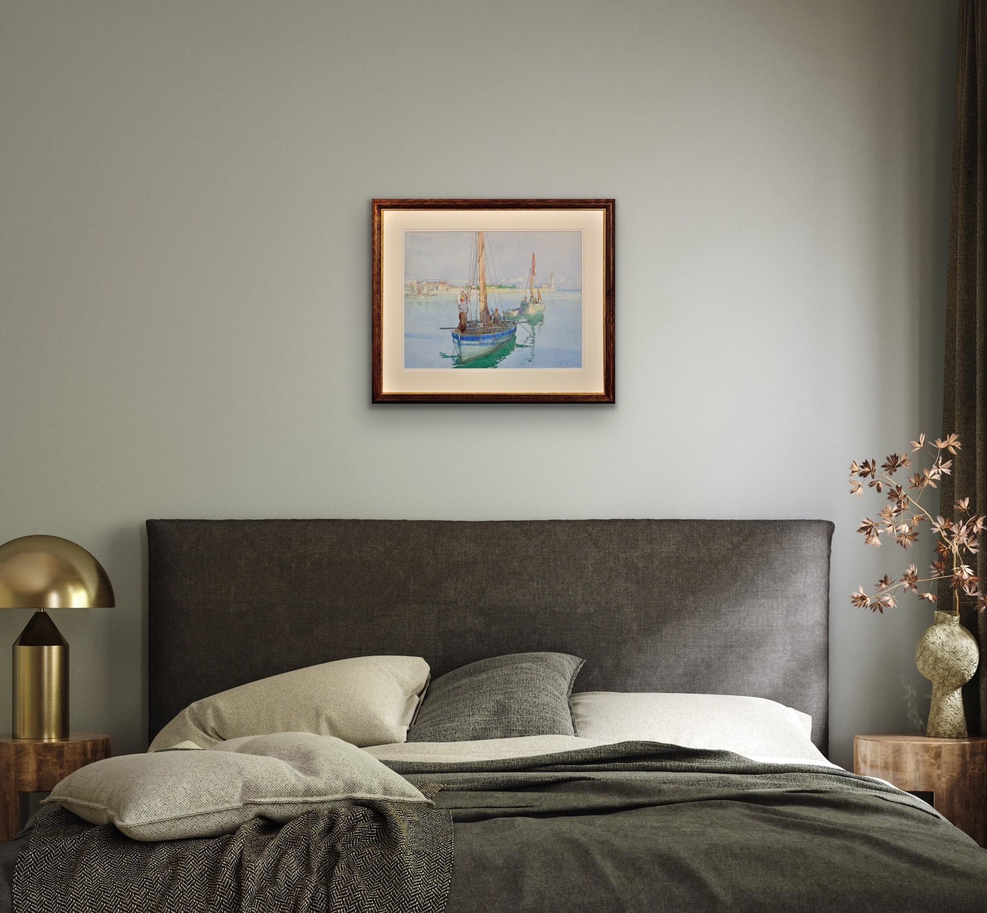 The Love Between Man And The Deep Blue Sea Honfleur Normandie Frankreich Gemälde im Angebot 5