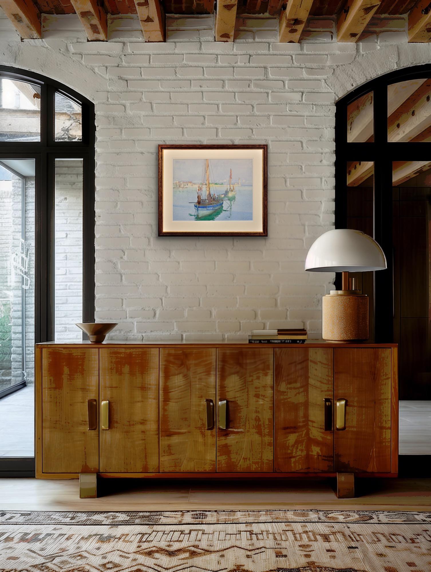 The Love Between Man And The Deep Blue Sea Honfleur Normandie Frankreich Gemälde im Angebot 7