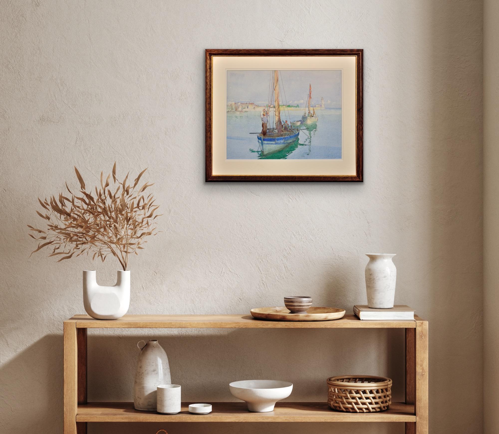 The Love Between Man And The Deep Blue Sea Honfleur Normandie Frankreich Gemälde im Angebot 14