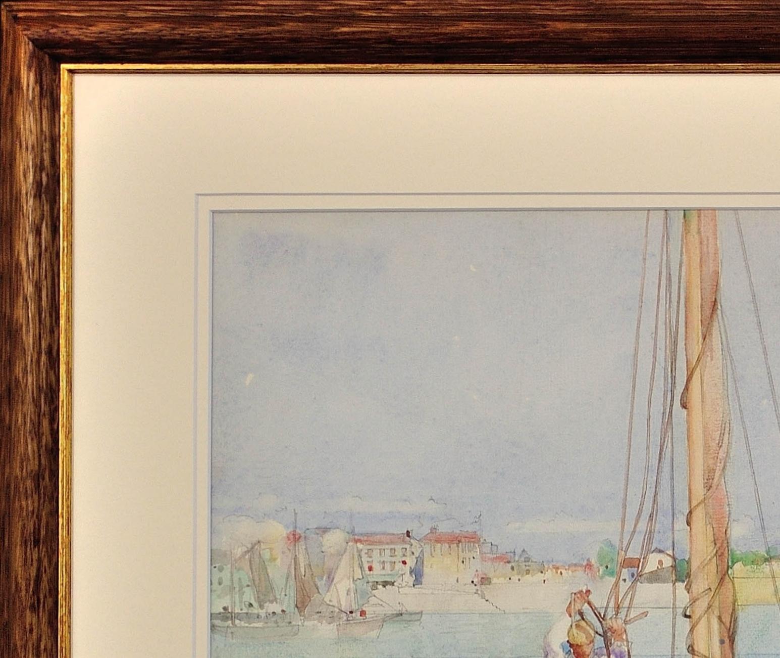 The Love Between Man And The Deep Blue Sea Honfleur Normandie Frankreich Gemälde im Angebot 15