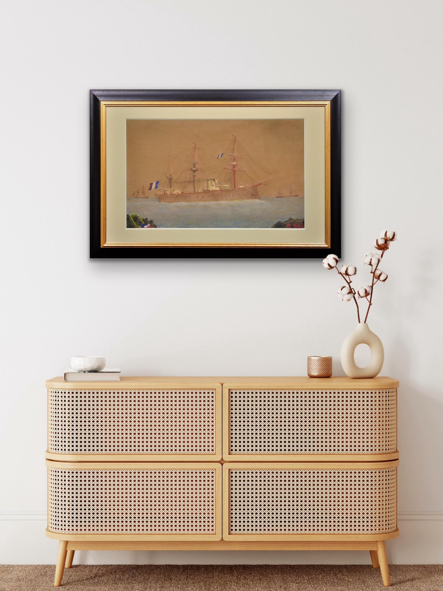 French Navy Ironclad Warship Battleship Courbet A Sailor’s Sentiment Circa 1910 For Sale 8