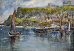 I Hill Pier Whitby Abbey Bram Stoker's Dracula Peinture aquarelle encadrée