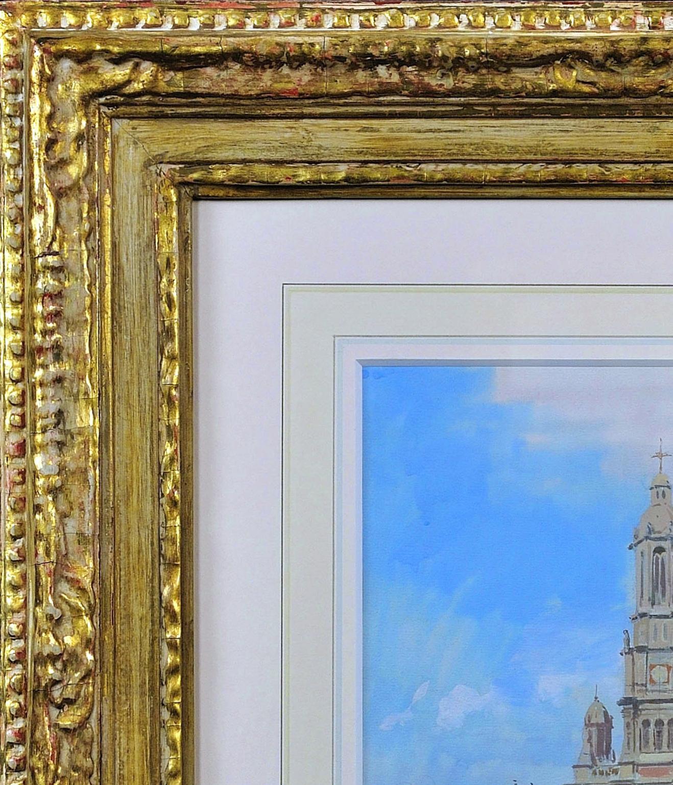 La iglesia de la Santísima Trinidad París Principios del siglo XX Pintura parisina enmarcada en venta 15