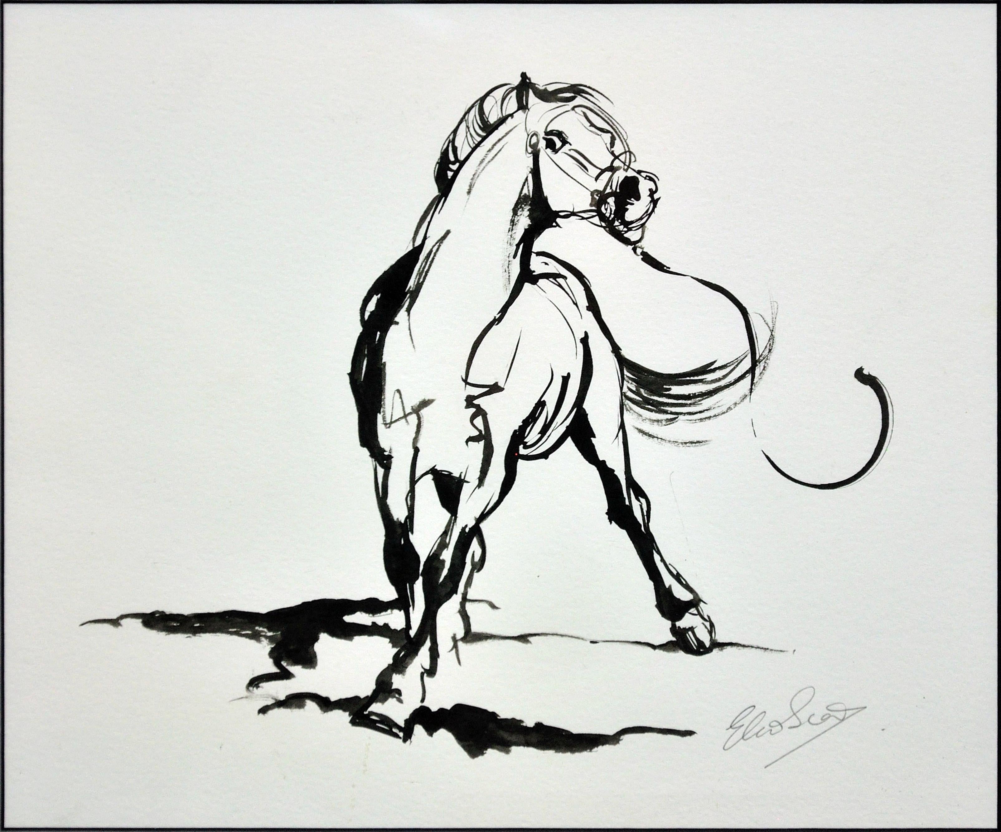 Welsh Section A Stallion, Welsh. Wales Native Heritage Pferd Breed. – Art von Elin Sian Blake