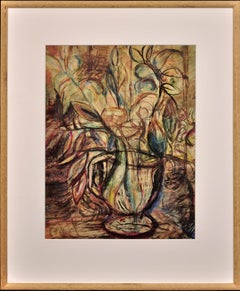 Nature morte en temps de guerre d'une aquarelle réalisée par un important sculpteur de céramique britannique, 1945