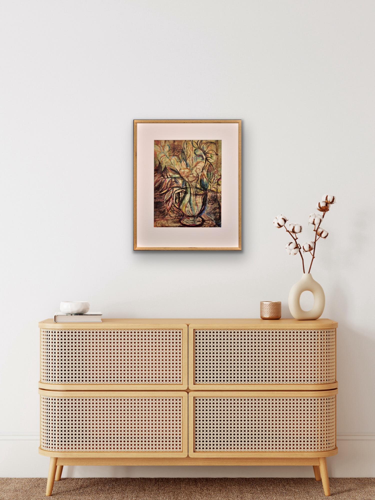 1945 Wartime Still Life Watercolor English Coveted Ceramic Artist And Teacher en vente 9