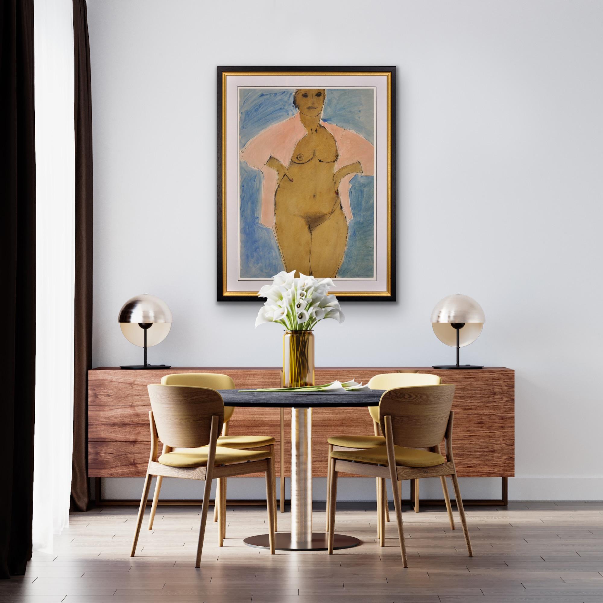 I+I Can't Stay Away From You 1980 Vintage Painting Mature Female Nude In Cornwall (Je ne peux pas rester loin de toi) en vente 5