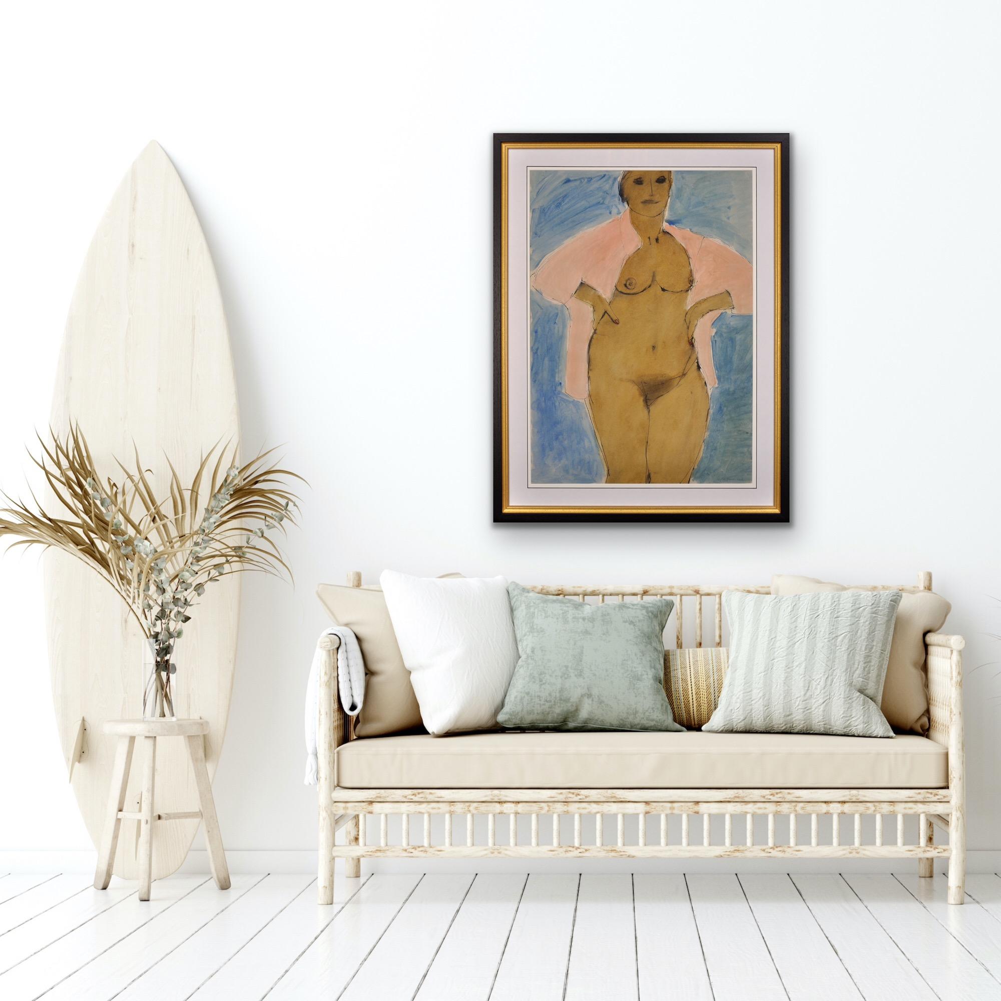 I+I Can't Stay Away From You 1980 Vintage Painting Mature Female Nude In Cornwall (Je ne peux pas rester loin de toi) en vente 8