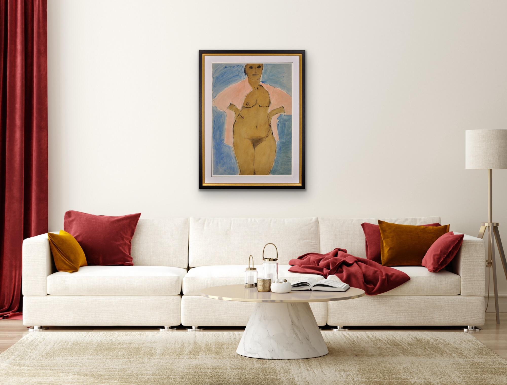 I+I Can't Stay Away From You 1980 Vintage Painting Mature Female Nude In Cornwall (Je ne peux pas rester loin de toi) en vente 9