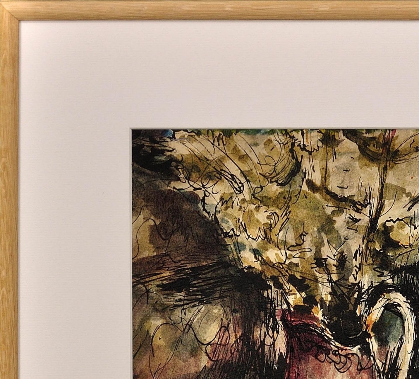 1944 Wartime Still Life Watercolor Painting Influential Ceramic Artist & Teacher For Sale 16