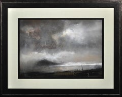 Retro Swnt Enlli – Bardsey Sound, Wales. Original Landscape Watercolor. Welsh Artist.