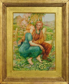 Antique Such Young Love. The Anticipation of a Kiss. Last of the Pre-Raphaelites.
