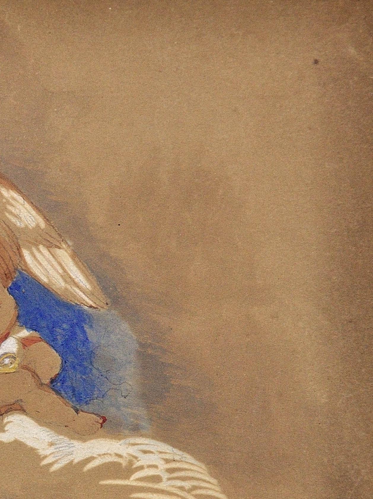 By Queen Victoria's Daughter Princess Alice Framed Royal Watercolor Painting For Sale 3