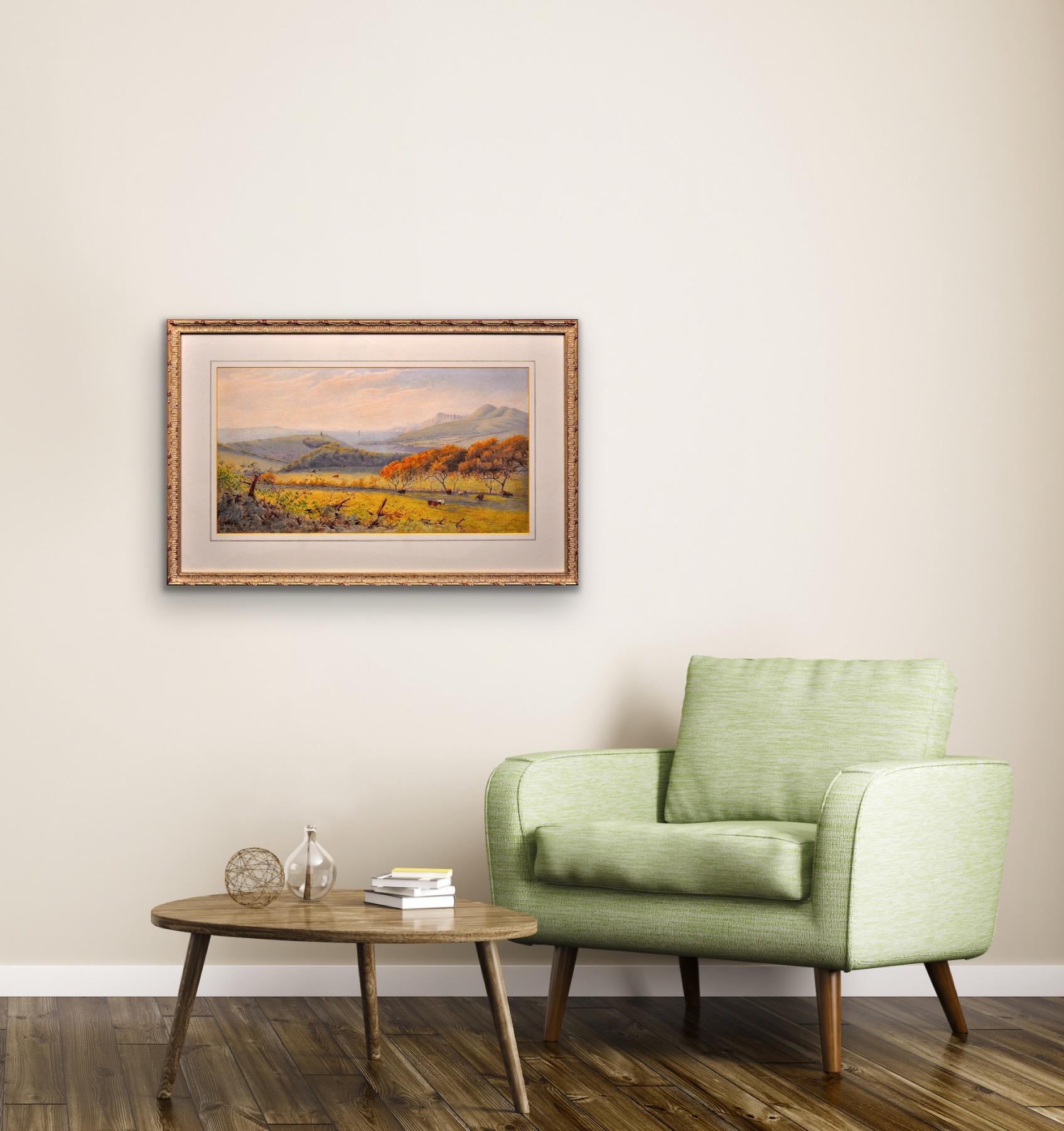 Kimmeridge Bay & The Clavell Tower The Purbecks Dorset Coast Gerahmtes Aquarell von Kimmeridge im Angebot 6