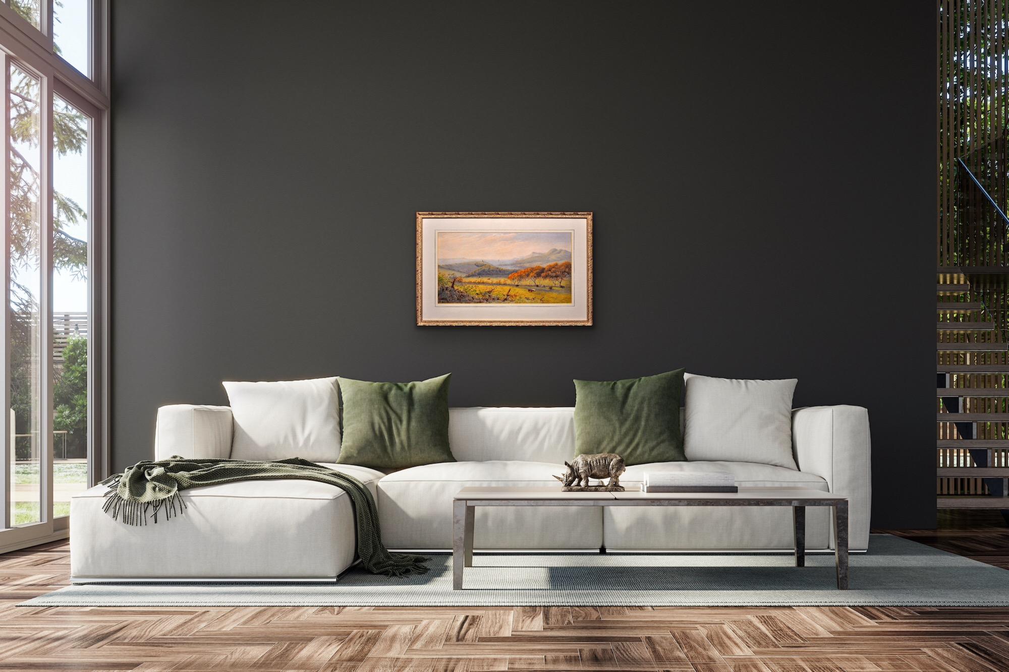 Kimmeridge Bay & The Clavell Tower The Purbecks Dorset Coast Gerahmtes Aquarell von Kimmeridge im Angebot 7