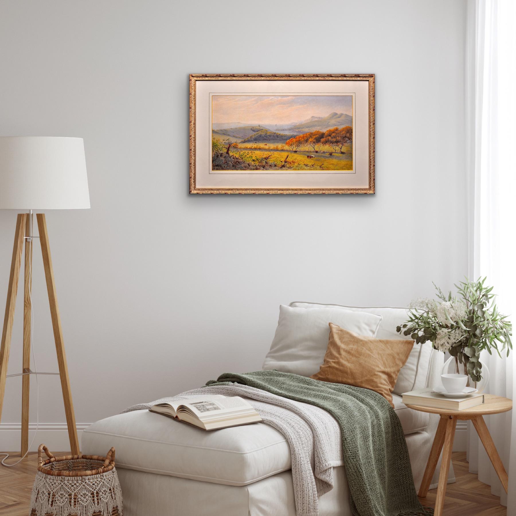 Kimmeridge Bay & The Clavell Tower The Purbecks Dorset Coast Gerahmtes Aquarell von Kimmeridge im Angebot 8