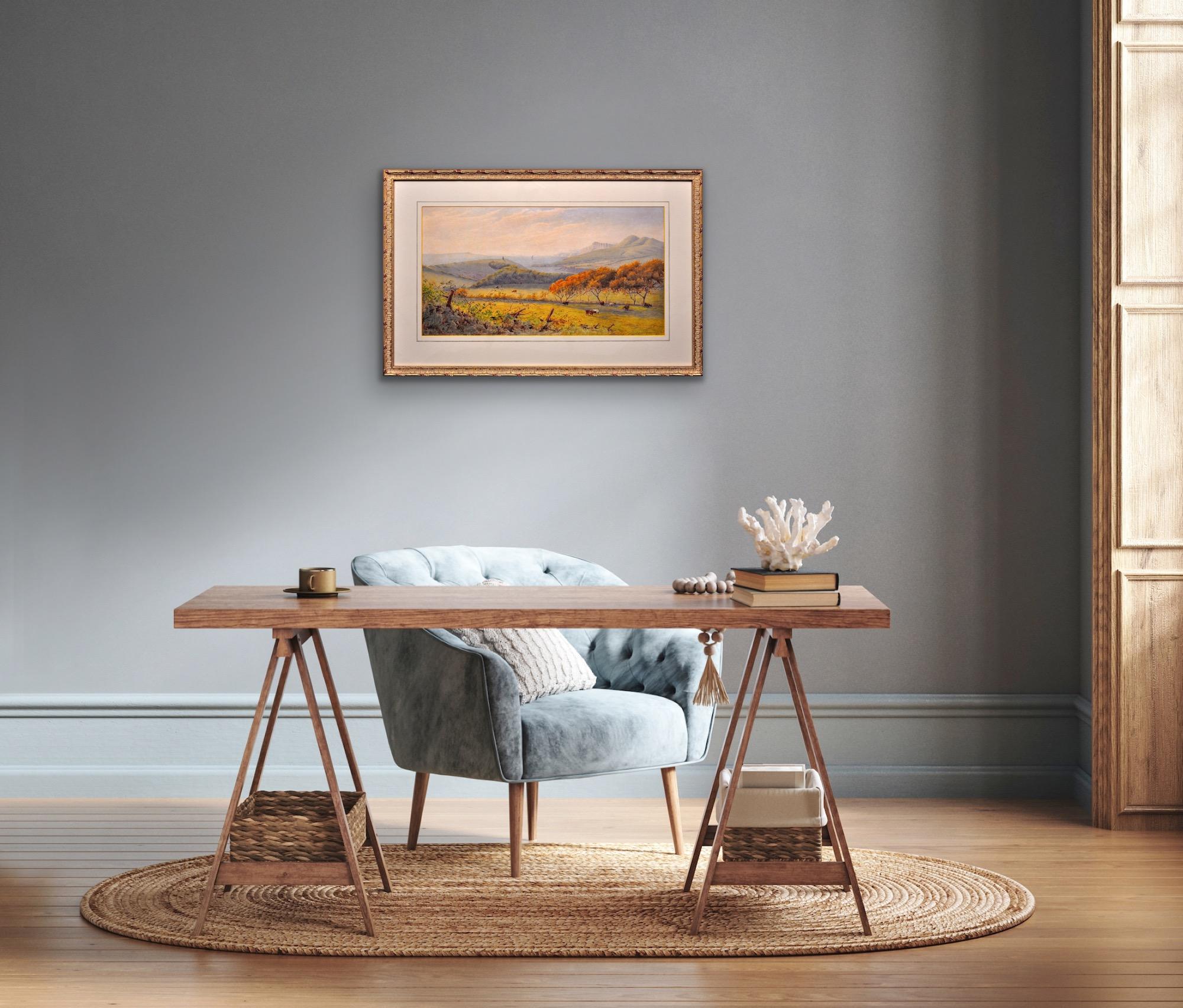 Kimmeridge Bay & The Clavell Tower The Purbecks Dorset Coast Gerahmtes Aquarell von Kimmeridge im Angebot 10