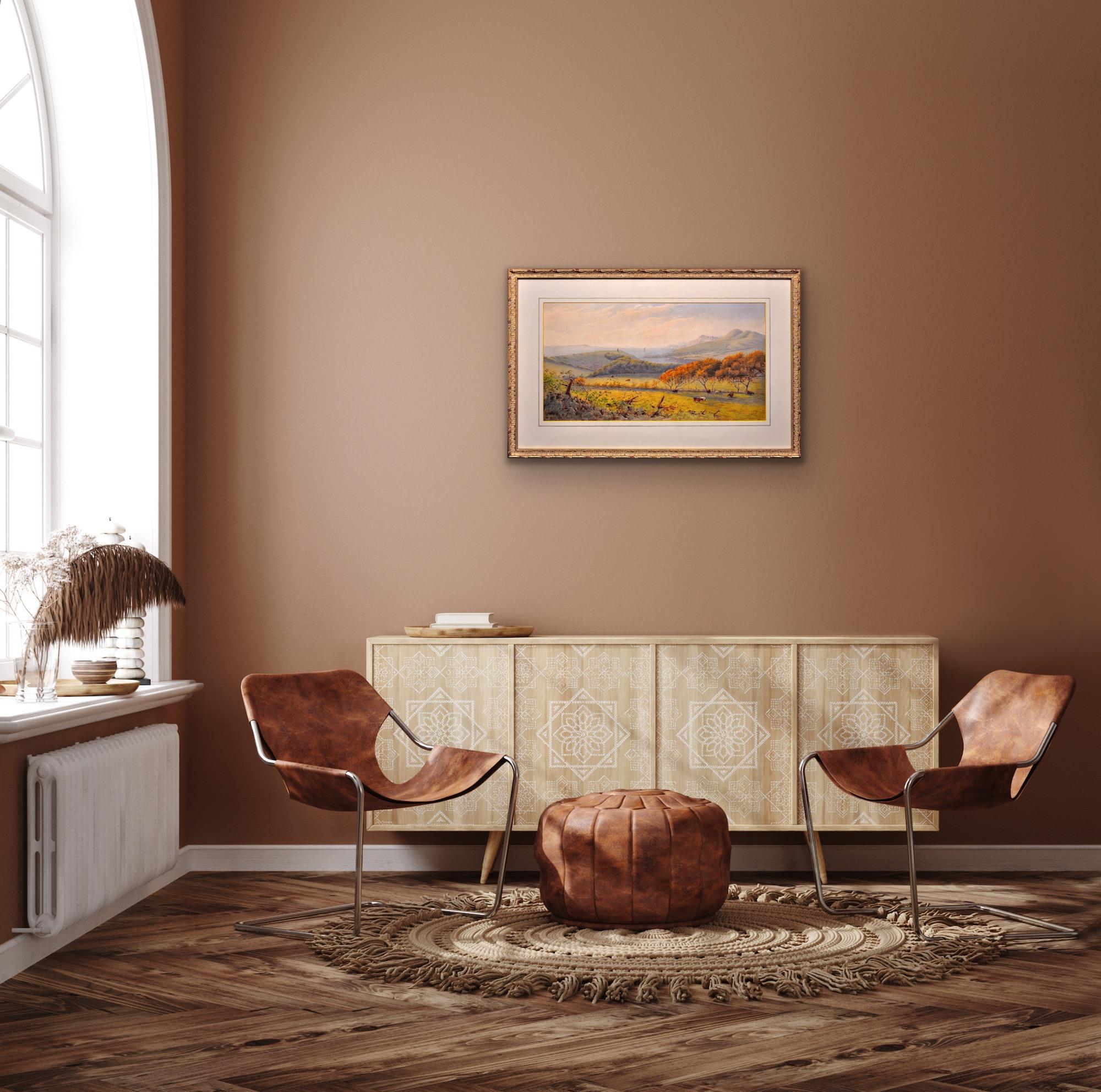 Kimmeridge Bay & The Clavell Tower The Purbecks Dorset Coast Gerahmtes Aquarell von Kimmeridge im Angebot 13
