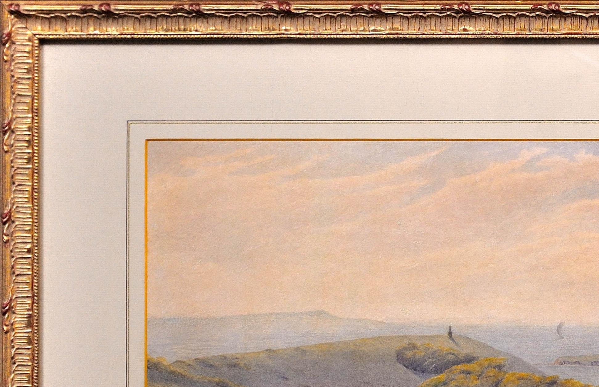 Kimmeridge Bay & The Clavell Tower The Purbecks Dorset Coast Gerahmtes Aquarell von Kimmeridge im Angebot 15