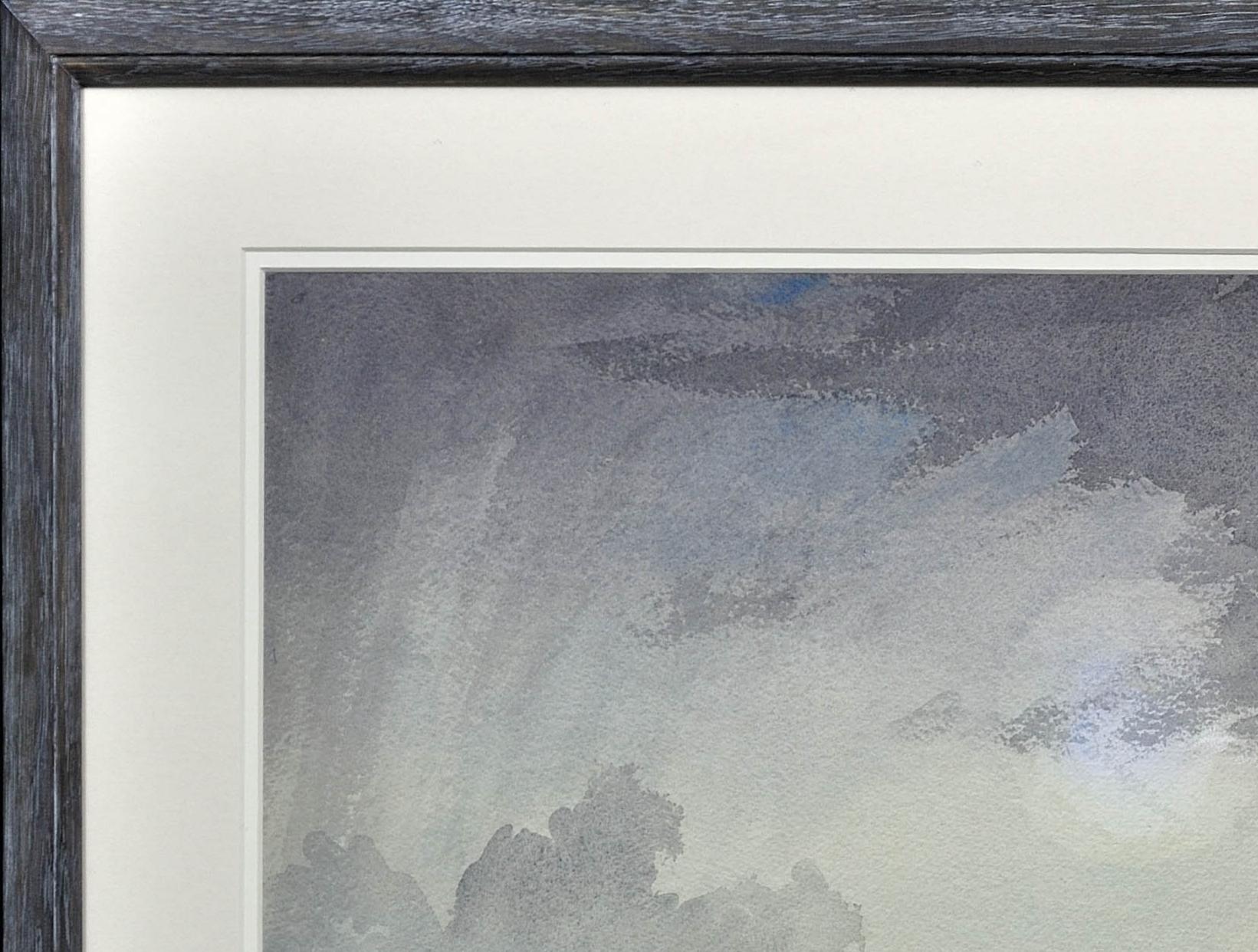 The Weald Of Kent Oast Houses Elms Garden Of England Framed Watercolor Painting For Sale 15