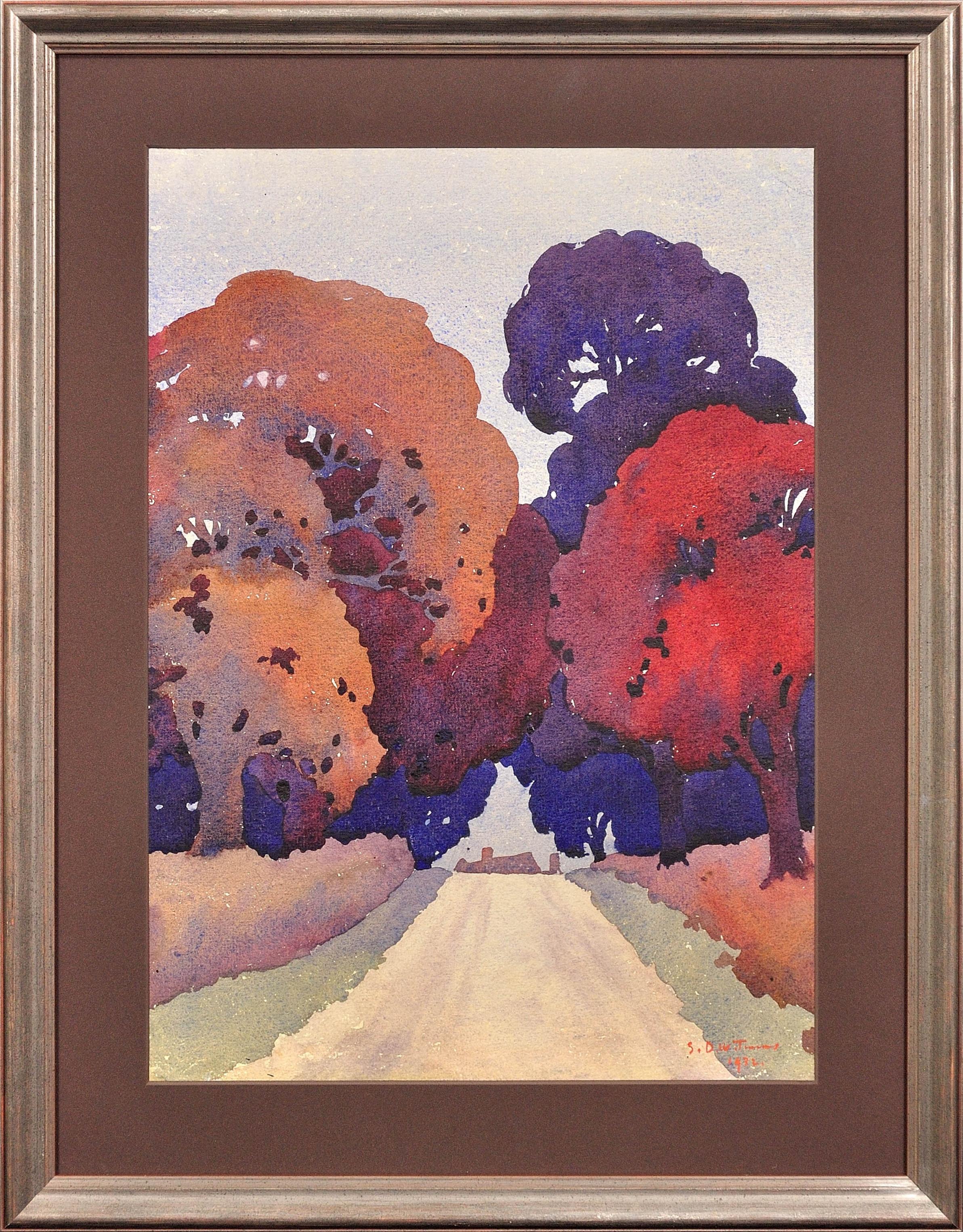 Quadro Art Déco La strada che ti porta a casa Paesaggio di campagna dello Staffordshire