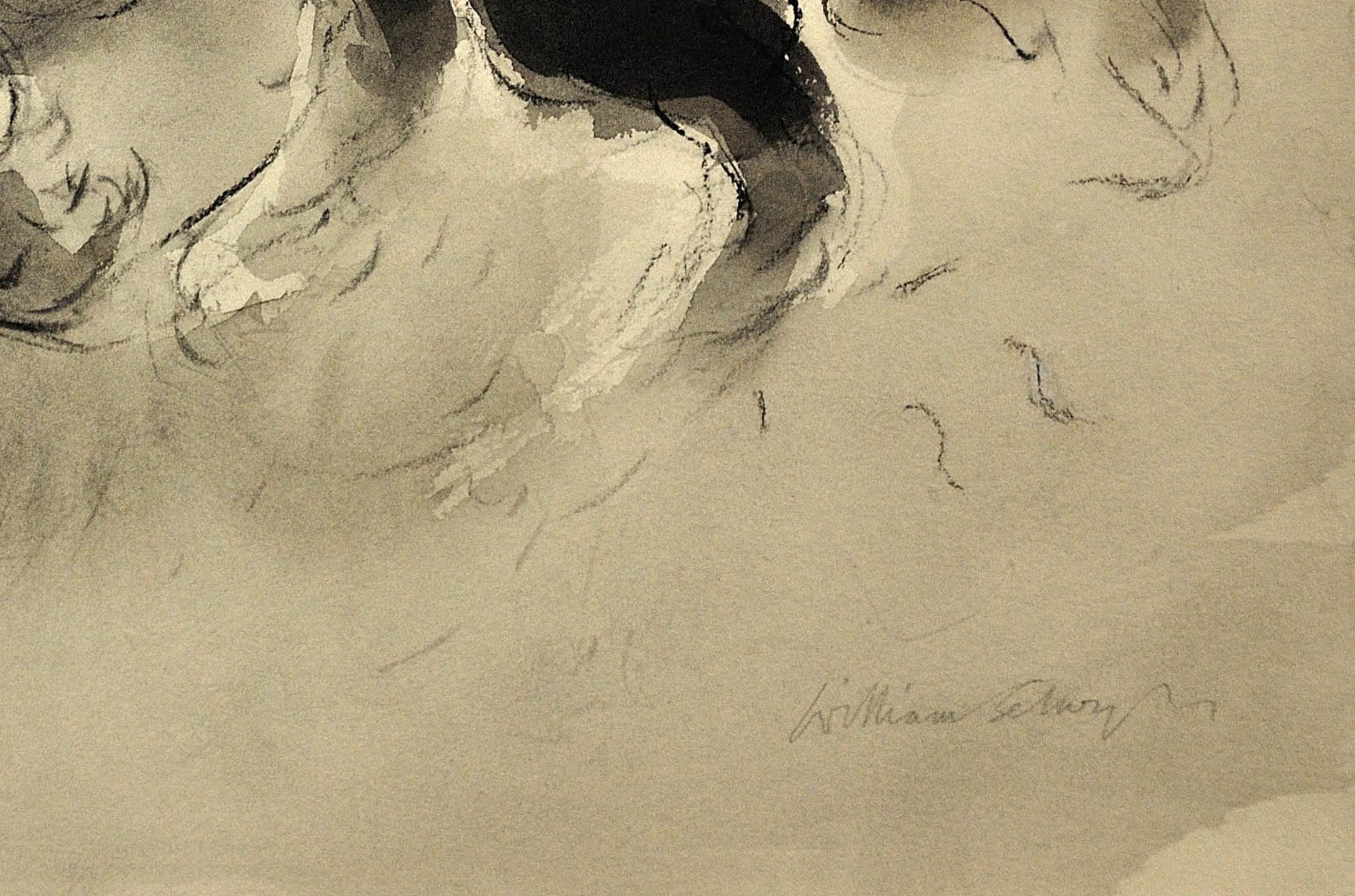 Sheepdog. Original Watercolor by Welsh Artist William Selwyn. Working Dog. 6