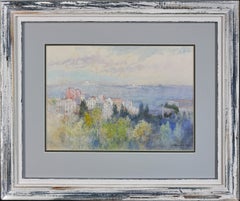 Constantinople 1906, Golden Horn.Bosphoros.Istanbul.Original Watercolor. Goble.