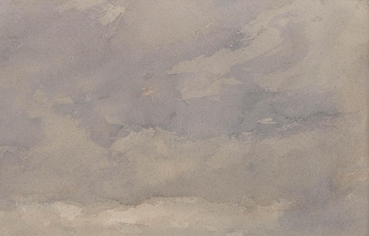 After a Winter Gale, Leven Sands, Fife, Scotland.Original Watercolor circa 1890 5