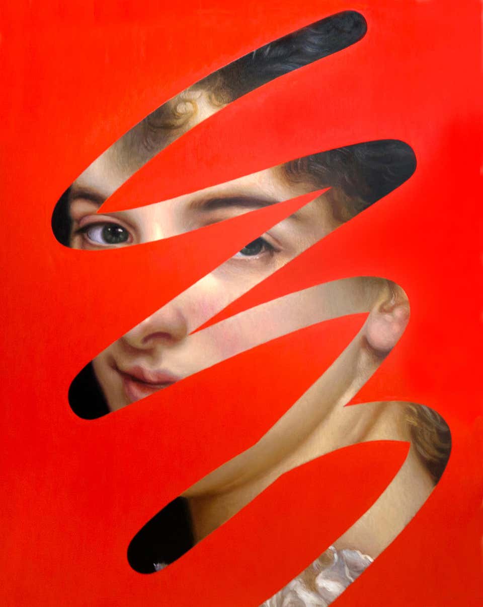 Lino Lago - Fake Abstract (Red paint on W.A. Bouguereau) For Sale at ...