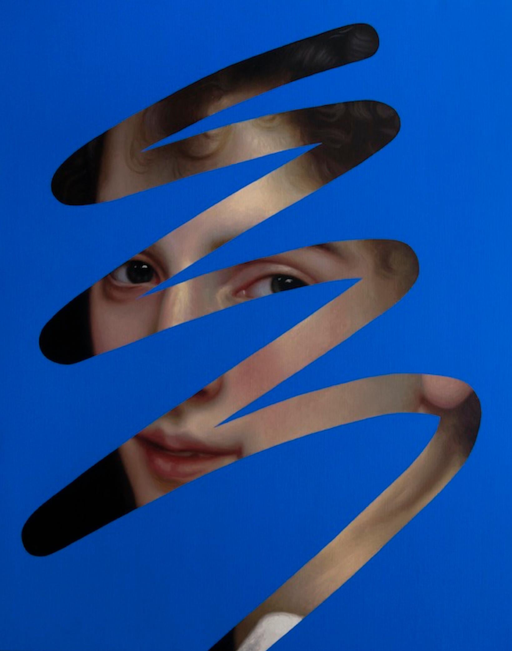Abstraktes Fake-Bild (Blau auf Bouguereau)
