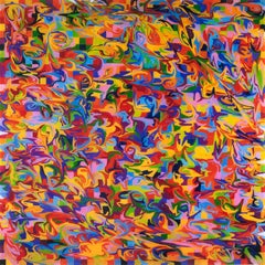 "Spectrum Colors Arranged by Chance VII - Fingered"- abstract, bright, pattern