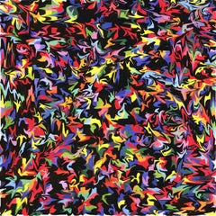 "Spectrum Colors Arranged by Chance VI - Fingered"- abstract, bright, pattern