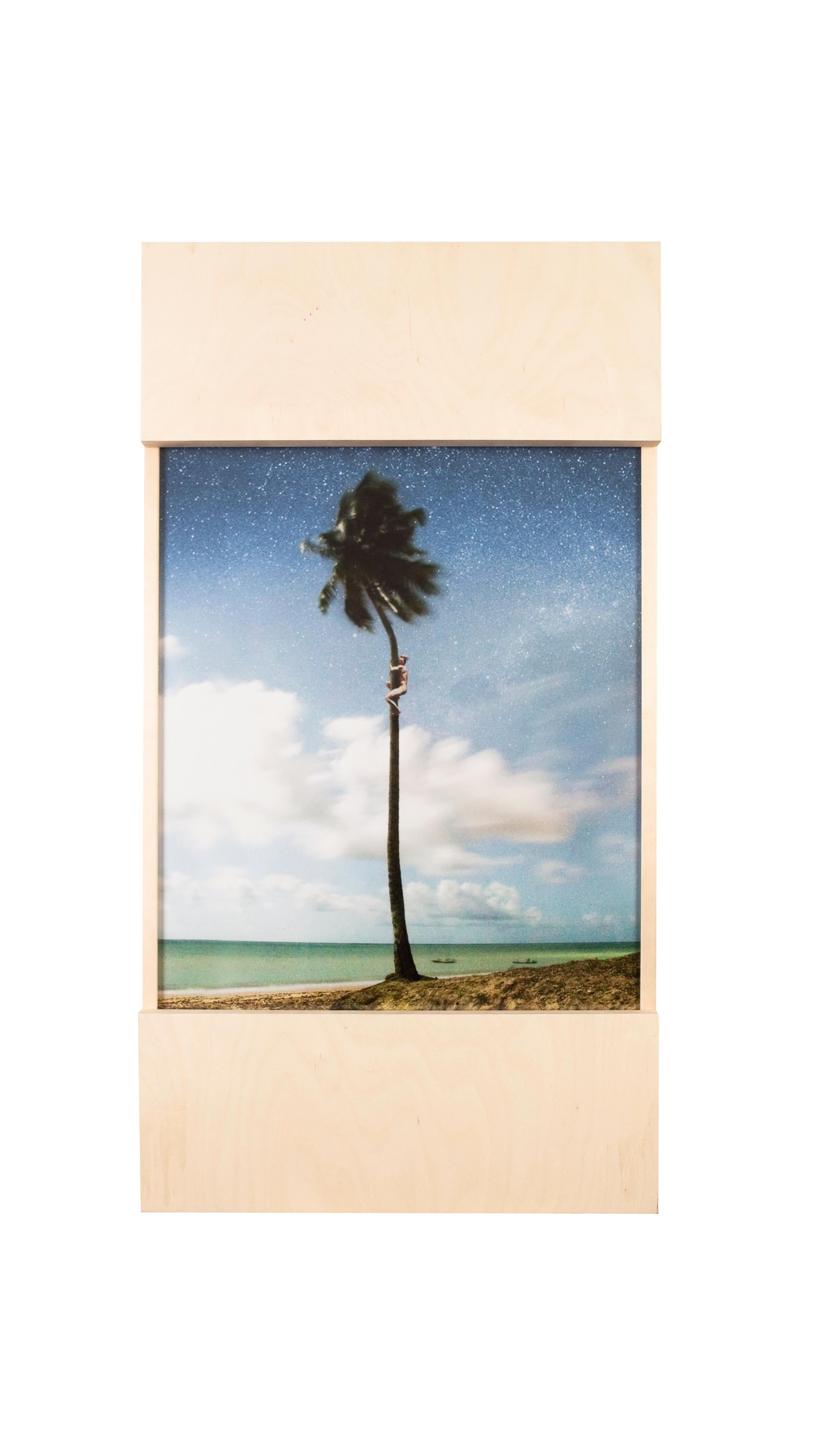 'Temporary Monument #1: Coqueiro' - landscape, palm tree, human figure - Photograph by Fyodor Pavlov-Andreevich